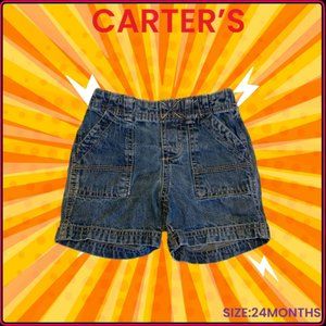 CARTERS SIZE 24 MONTHS BLUE DENIM SHORTS FOR KIDS